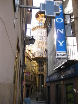 Una de las calles del centro de Teruel