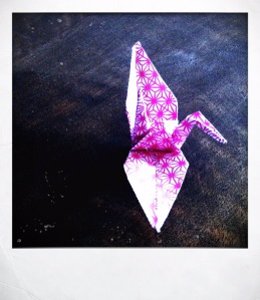 Una grulla de origami