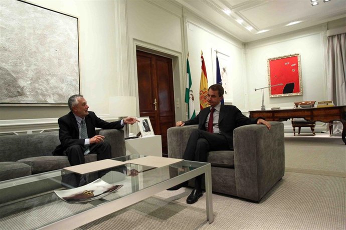 Reunión de Griñán y Zapatero en Moncloa en agosto de 2010