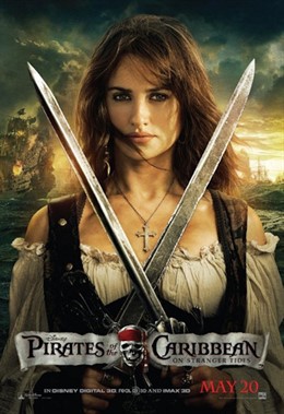 Penélope Cruz en el cartel de Piratas del Caribe