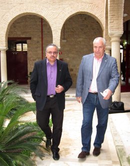 El secreatrio general de CCOO-A, Francisco Carbonero, y su homólogo en Jaén, Jos