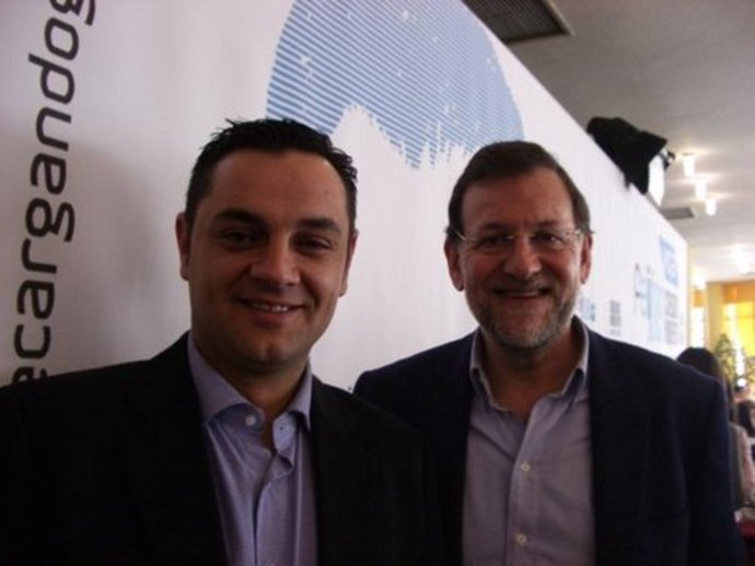 Ángel Espadas, concejal del PP, con Mariano Rajoy
