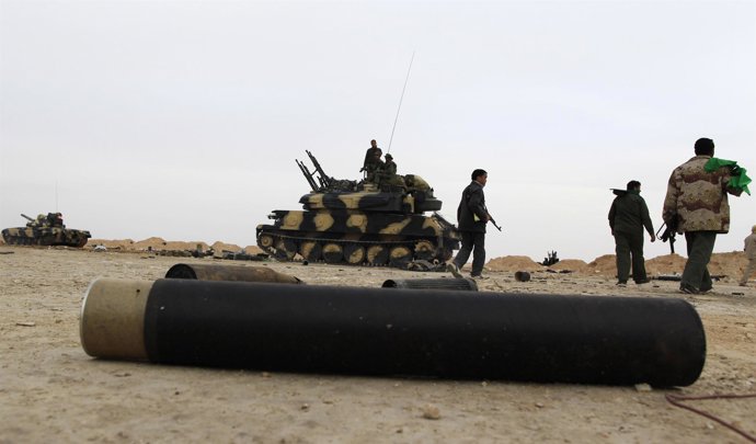 Tropas de Gadafi en Libia