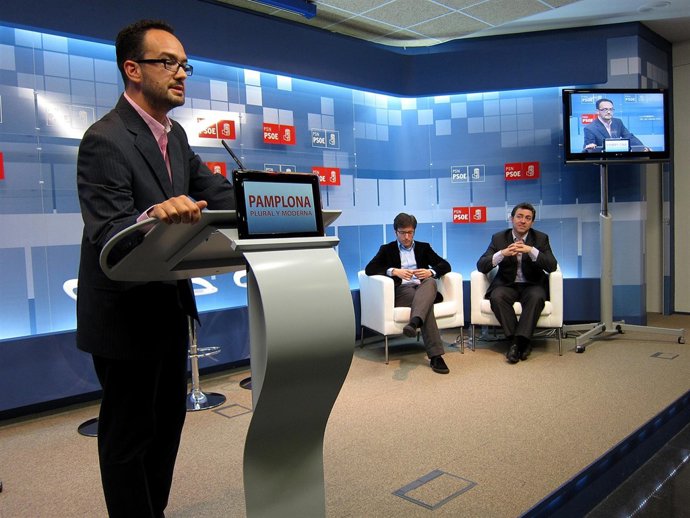 Antonio Hernando, Juan Moscoso del Prado y Roberto Jiménez.