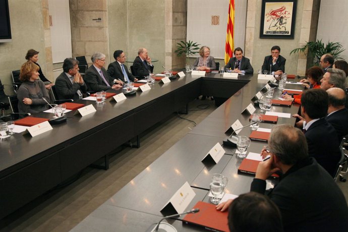 Reuniónde Mas con delegación europea por el Corredor Mediteráneo