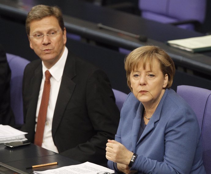 Westerwelle y Merkel (Alemania)