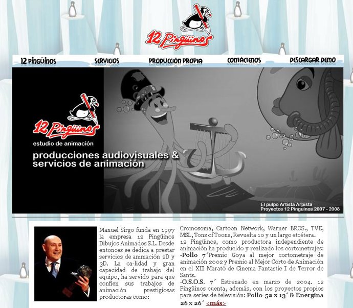 Web de la productora del académico Manuel Sirgo