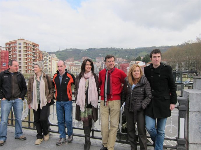 Ezenarro con los candidatos por Bilbao