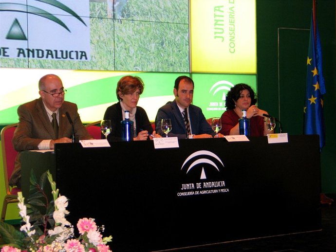 La directora general de Producción Agrícola y Ganadera, Judit Anda, informa al s