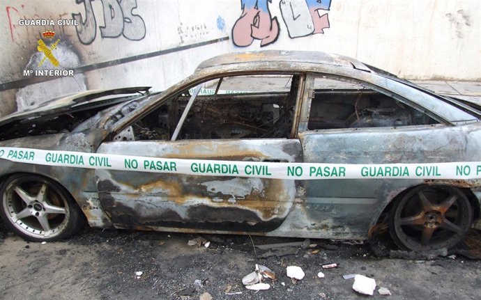 El vehículo se encontraba estacionado en la localidad de Albelda