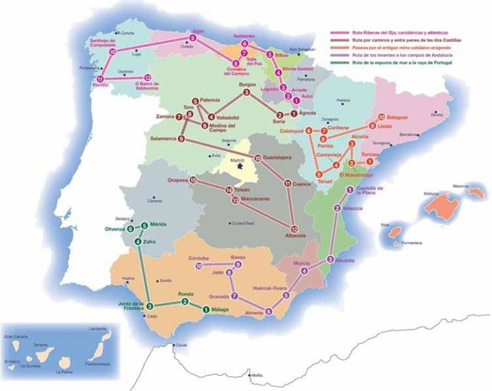 mapa de rutas de pan