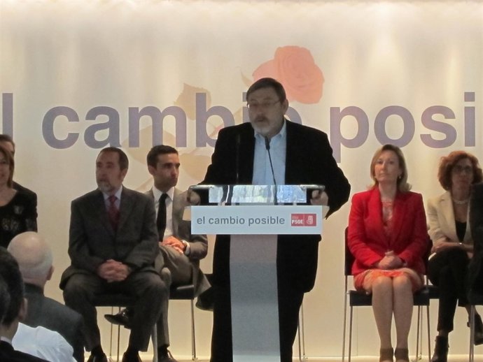 Jaime Lissavetzky durante la presentación de la lista de Tomás Gómez