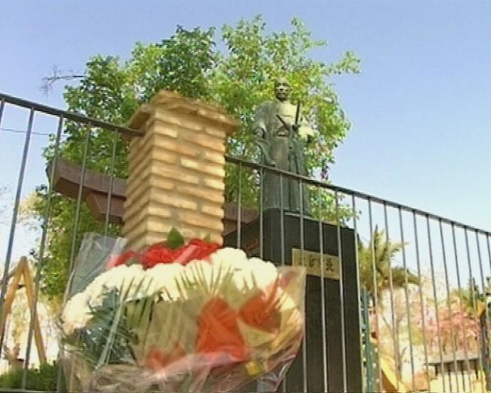 La estatua del samurai Hasekura Tsunenaga 