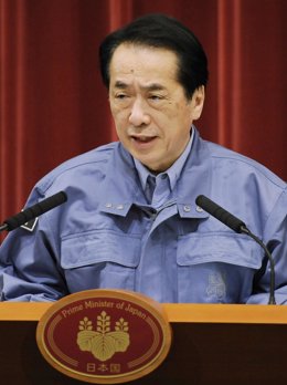 El primer ministro de Japón, Naoto Kan