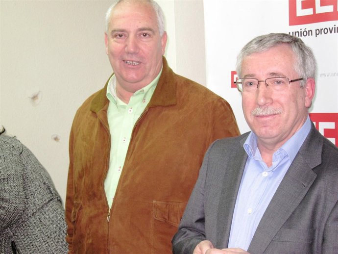 El secretario general de CCOO-A, Francisco Carbonero, y el secretario general de