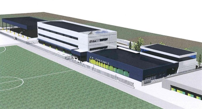 Recreación del nuevo colegio público de Cascante. 
