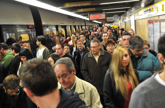 El metro de Valencia en Fallas