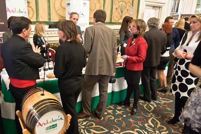 Stand de Andalucía en la II Feria Vince en Budapest.