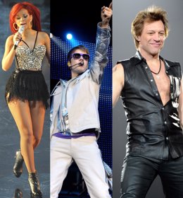 Montaje rihanna,Justin Bieber y Bon Jovi para disco solidario
