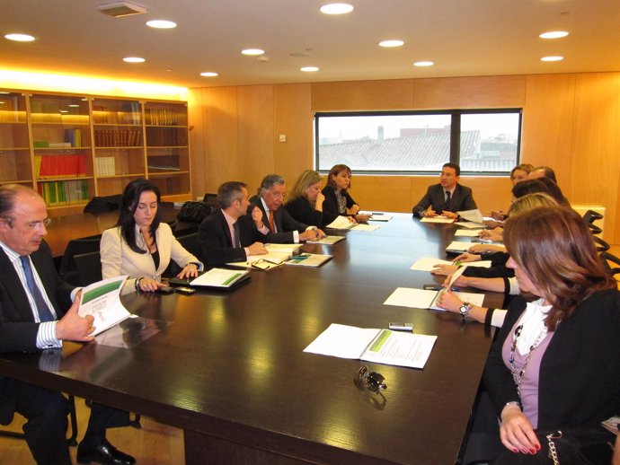 Castellano interviene en una reunión con diputados del PP.