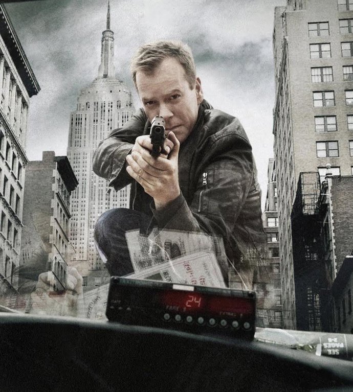 Kiefer Sutherland es Jack Bauer en la serie 24