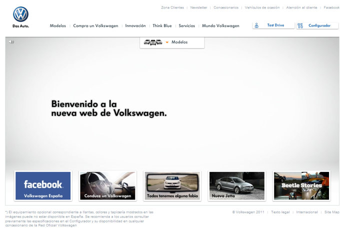 Nueva web de Volkswagen