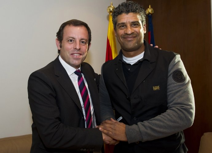 Rosell recibe a Rijkaard