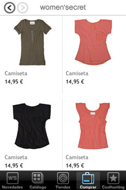 aplicaicón Women'secret desde itunes