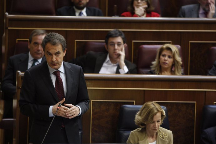 Zapatero y Salgado en el Pleno del Congreso