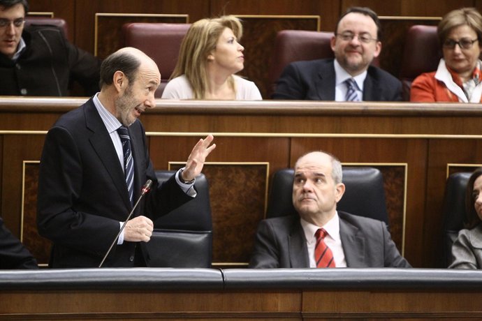 Rubalcaba, en la sesión de control del gobierno