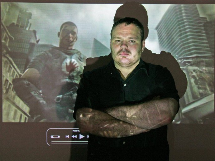 Óscar Araujo, durante el taller de videojuegos de la SGAE en 2007