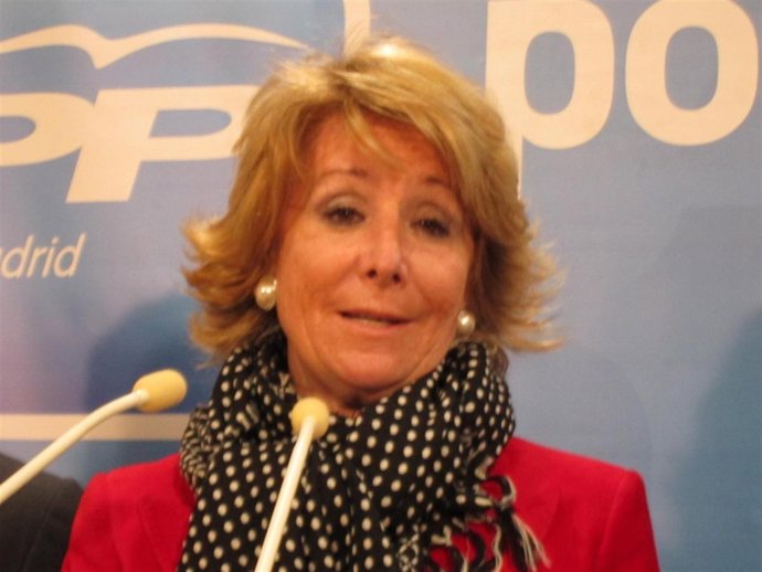 Esperanza Aguirre durante el Comité de Dirección