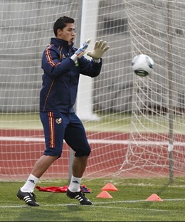 Joel Robles con la selección sub-21