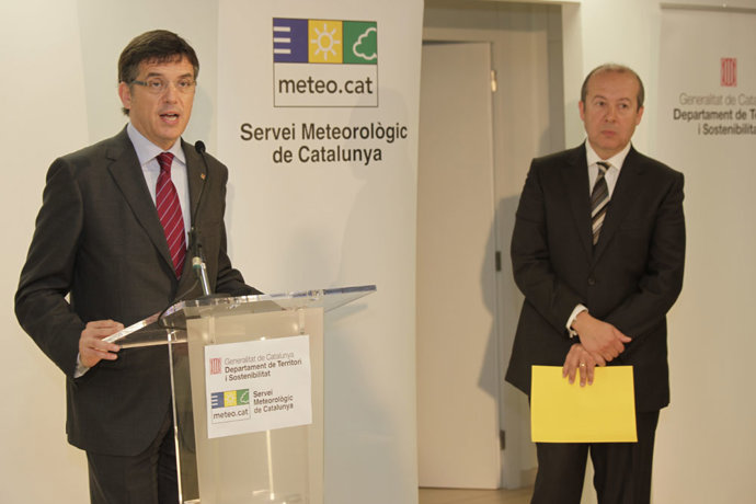 El conseller de Territorio y Sostenibilidad Lluís Recoder en la sede del Meteoca