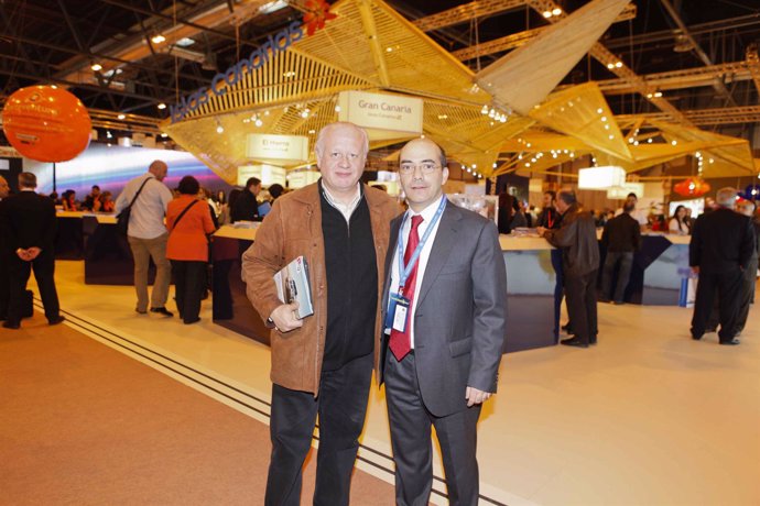 el actor Juan Echanove y el presidente del Patronato de Turismo de Gran Canaria,