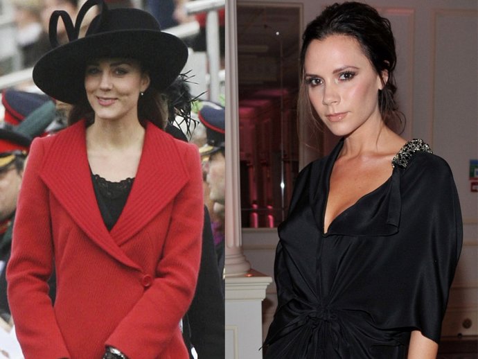 Montaje Kate Middelton y victoria Bechkam