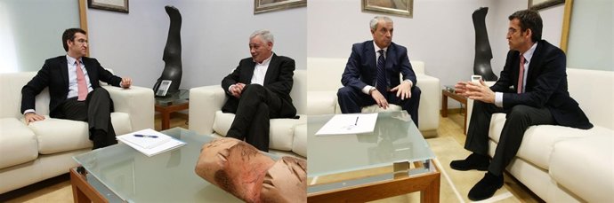 Feijóo, Guillerme y Pachi (reunión cajas marzo 2011)