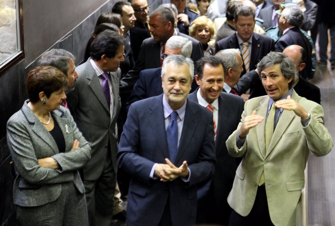El presidente de la Junta de Andalucía, José Antonio Griñán, durante su visita a