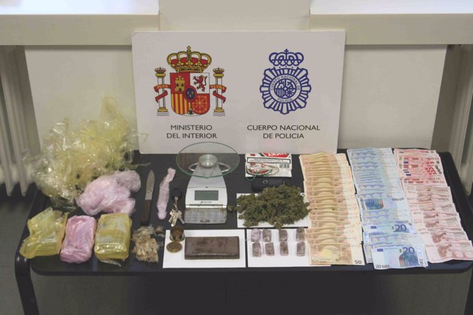 Sustancias decomisadas por la policía en Valladolid