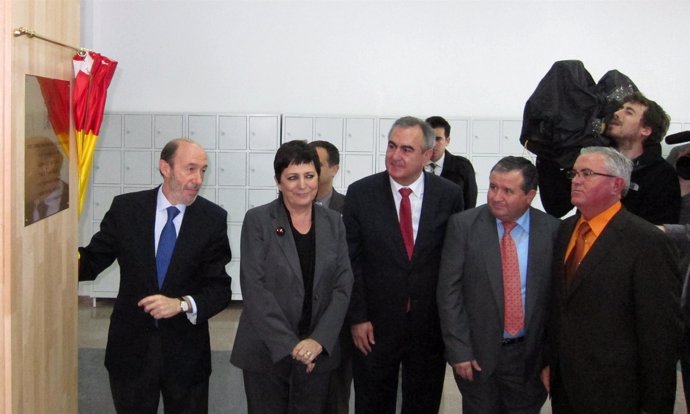 Rubalcaba, Mercedes Gallizo, González Tovar y los alcaldes de Albudeite y Campos