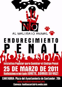 cartel contra el maltrato animal