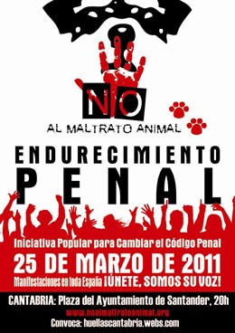 cartel contra el maltrato animal