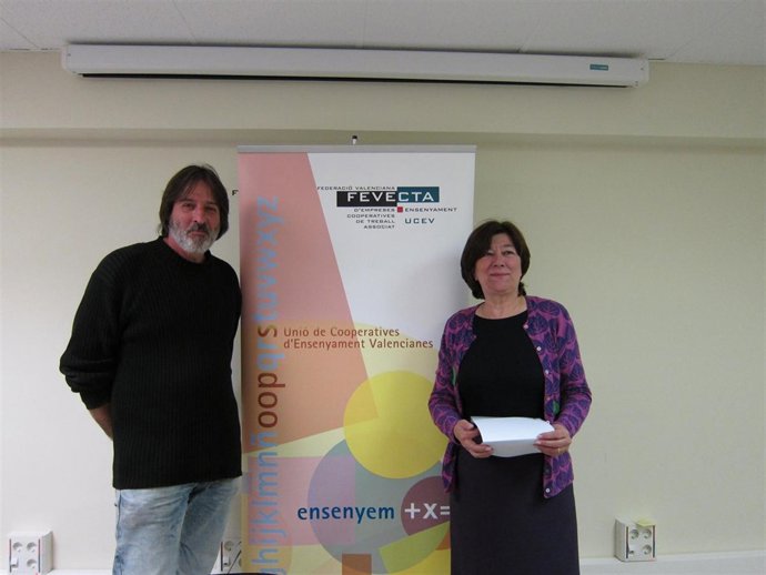 La presidenta y vicepresidente de la UCEV, Laura Albelda y Luis Cervellera