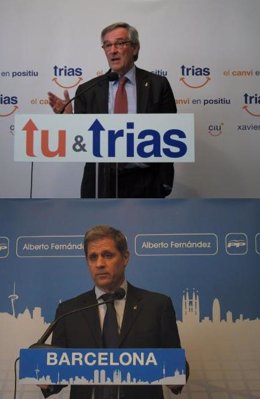Xavier Trias (CiU) y Alberto Fernández Díaz (PP)