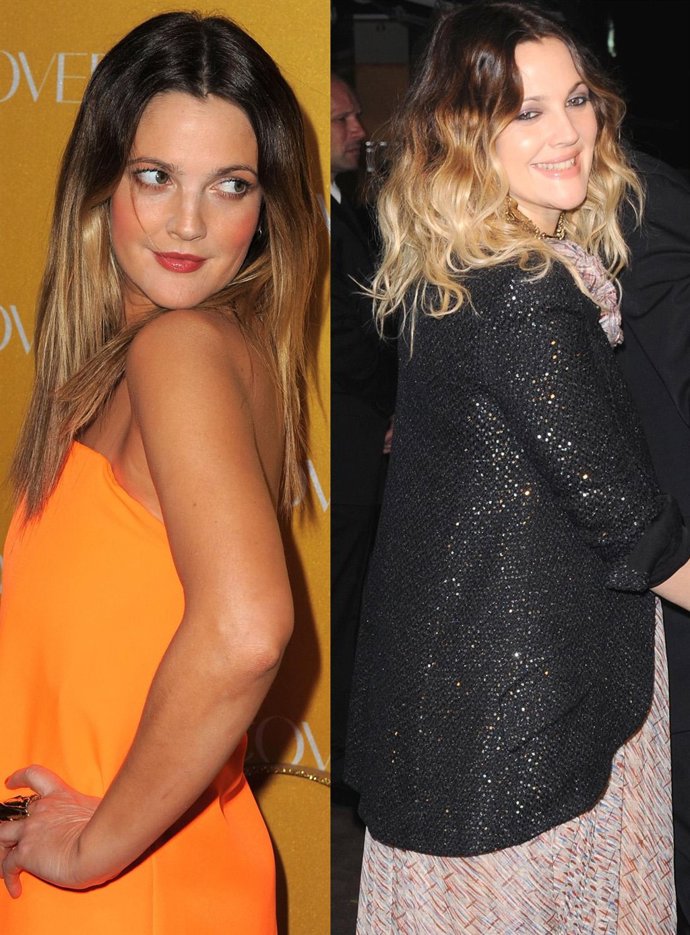 Montaje Drew Barrimore con las mechas californianas