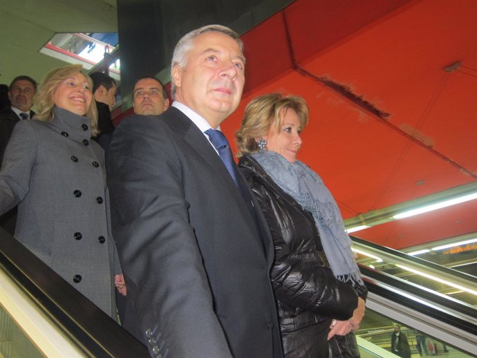 Blanco y Aguirre en la estación de Fuente de la Mora