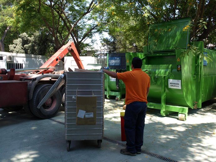 Segregación de residuos en el Hospital General 