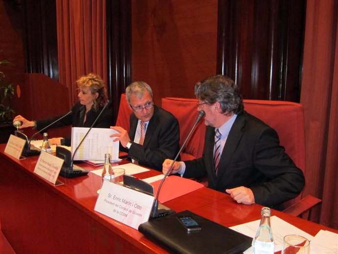 La directora de TV3, Mònica Terribas, y el presidente de la CCMA, Enric Marín