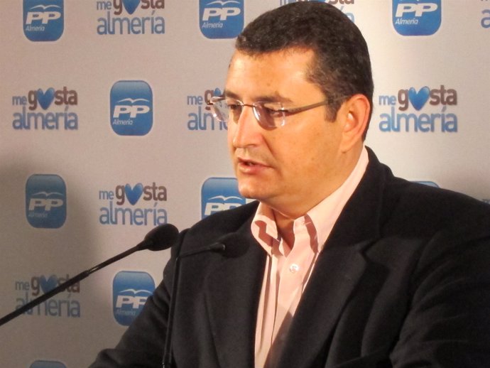 Antonio Sanz, durante su intervención en Almería