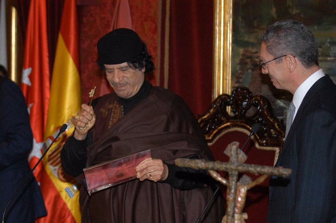 Gallardón y Gadafi en 2007